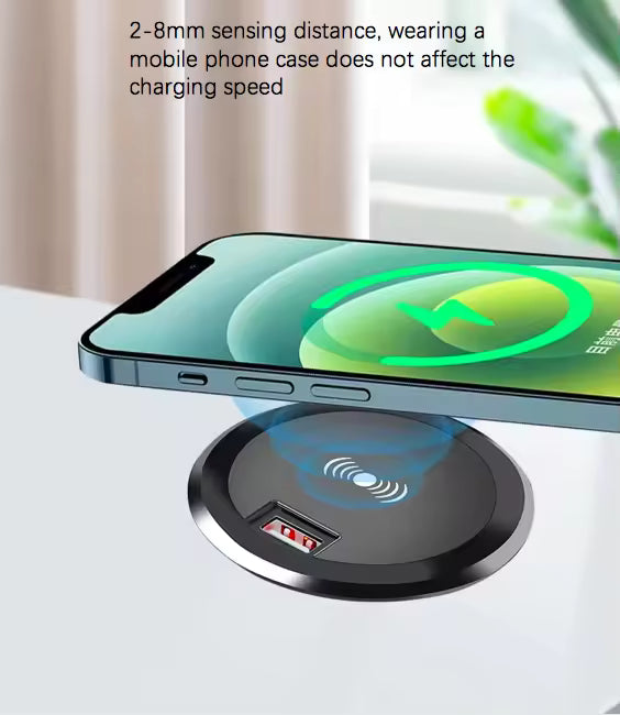 Built-In Desk Fast Wireless Charger